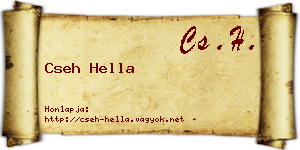 Cseh Hella névjegykártya